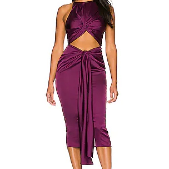 Andrea Iyamah Reni dress in plum - Picture 1 of 3